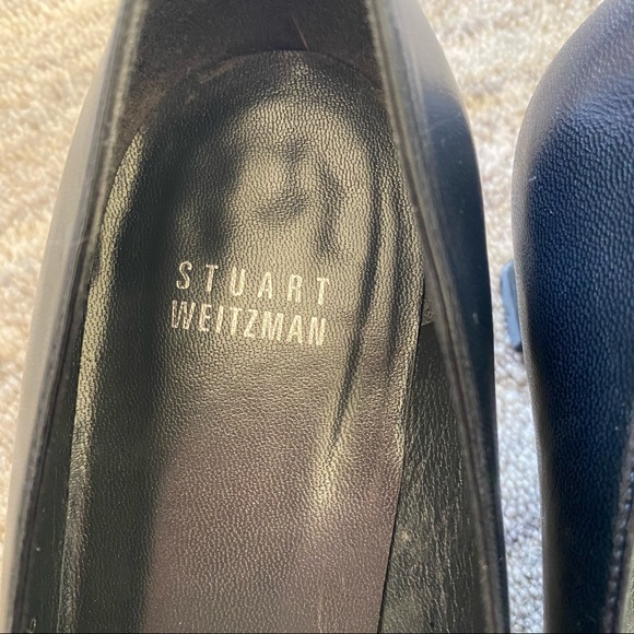 Stuart Weitzman Navy Kid Quasar Heels - Picture 8 of 12